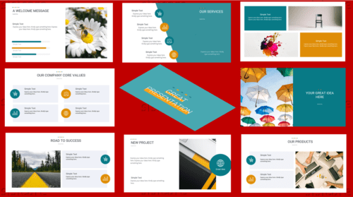 Teal and Gold Theme Presentation