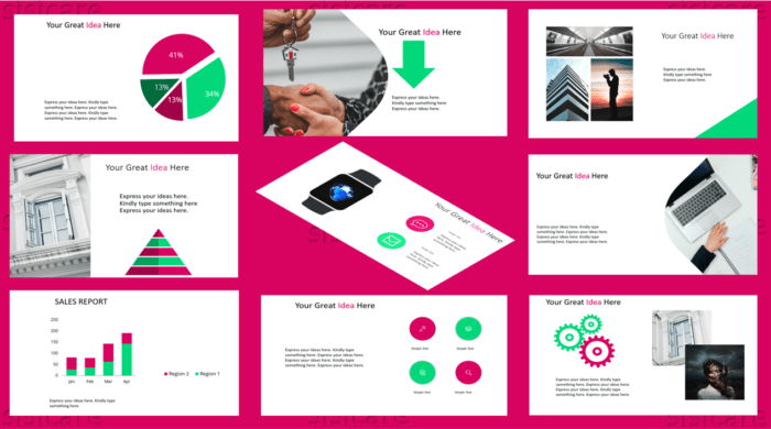 Pink and Green Theme Presentation