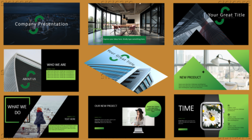 Lime & Green Theme Company Presentation